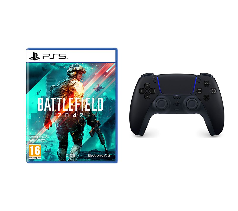 PLAYSTATION Battlefield 2042 & Midnight Black DualSense Wireless Controller Bundle - PS5, Black
