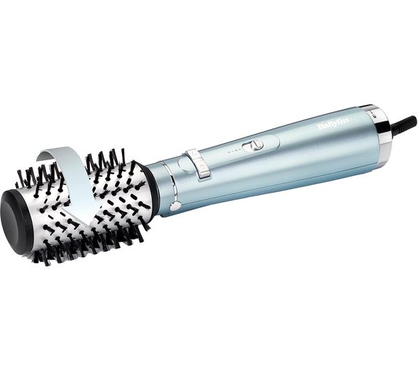 Image of BABYLISS 2973U Hydro-Fusion Anti-Frizz Rotating Hot Air Styler - Blue & Silver