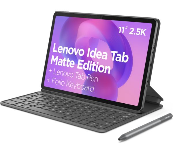 An image of LENOVO Idea Tab 11" Tablet with Keyboard - 128 GB, Luna Grey