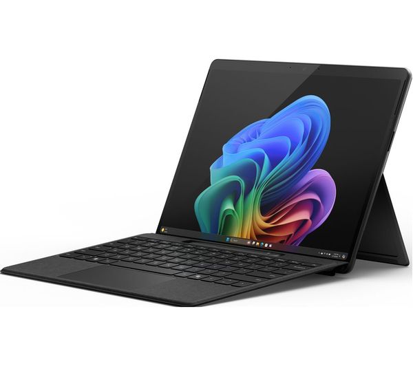 An image of MICROSOFT 13" Refurbished Surface Pro OLED, Copilot+ PC - Snapdragon X Elite, 512 GB SSD, Black (Very Good Condition)