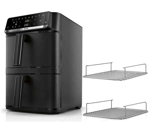 An image of BOSCH Series 6 MAFD661B4G Double-Stack Drawer Air Fryer - Black