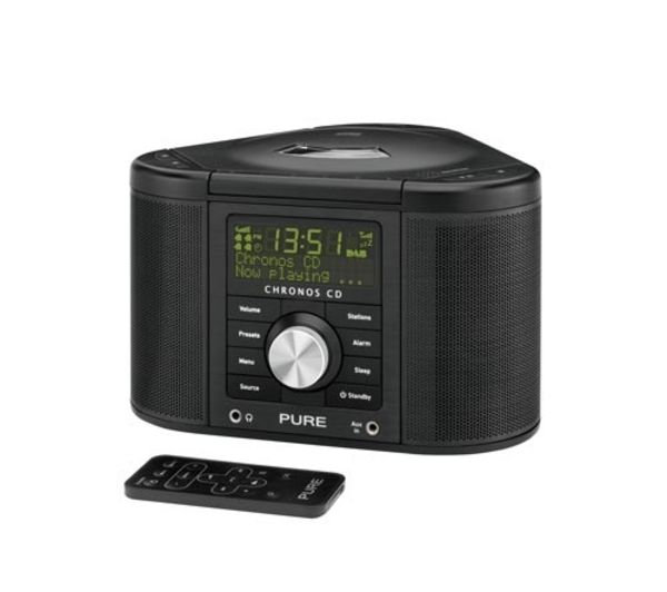 PURE Chronos CD Series II DAB Clock Radio - Black, Black