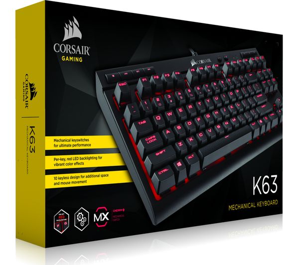 Learner intelligens weekend CH-9115020-UK - CORSAIR K63 Compact Mechanical Gaming Keyboard - Currys  Business
