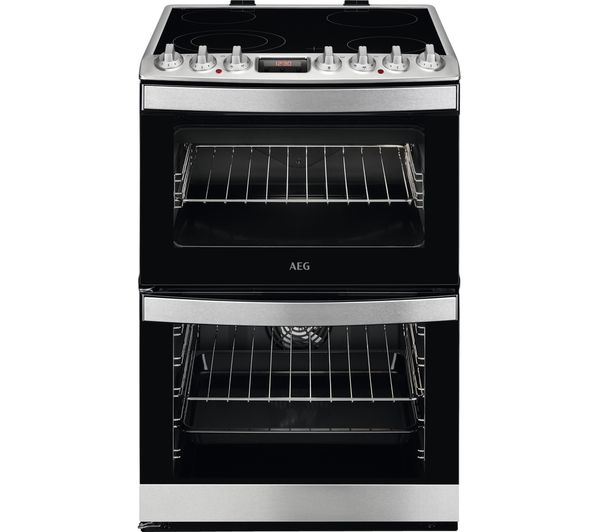 Image of AEG CCS6741ACM 60 cm Electric Ceramic Cooker - Stainless Steel