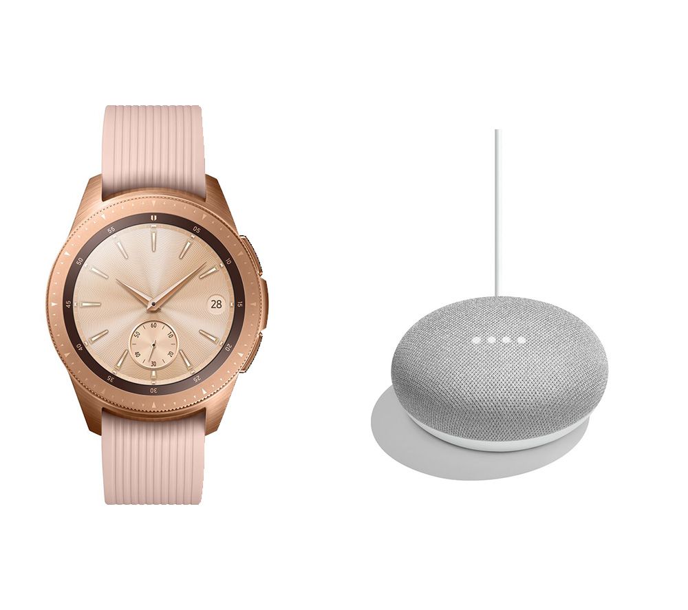 SAMSUNG Galaxy Watch & Google Home Mini Bundle, Gold review