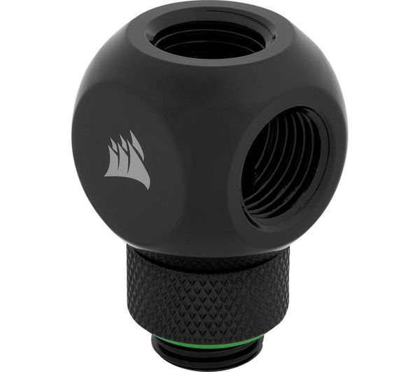 Corsair Hydro X Series Xf Y Splitter Rotary Fitting Adapter G1 4 Black