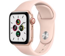 Buy APPLE Watch SE Cellular - Gold Aluminium with Pink Sand Sports Band