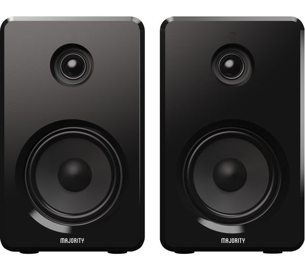 Majority D40 Bluetooth Bookshelf Speakers Black