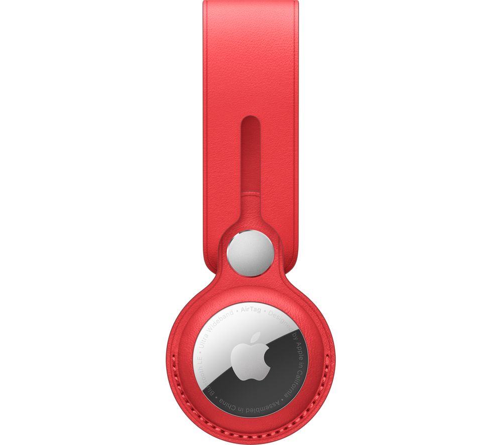 APPLE AirTag Leather Loop - (PRODUCT)RED, Red
