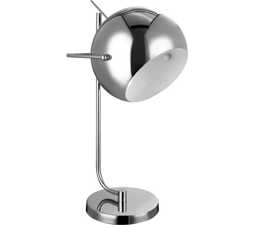 by Premier Table Lamp - Chrome & White Inside