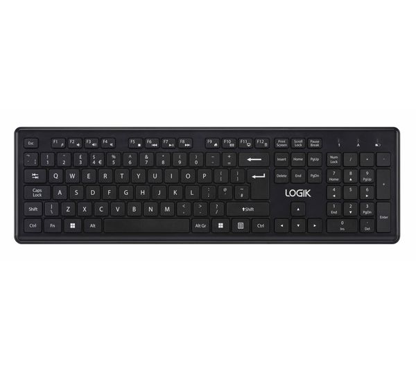 Logik Lslfskb24 Silent Wireless Keyboard Black