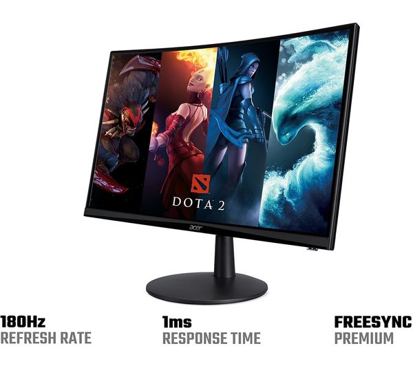 Acer ED240QS3bmiipx Nitro 180Hz 23.6インチ ACER Nitro ED240QS3bmiipx Full HD 23.6” Curved VA LCD Gaming