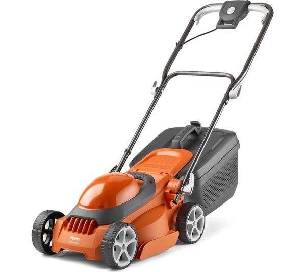 Flymo Easistore 300r Corded Rotary Lawn Mower Orange Grey