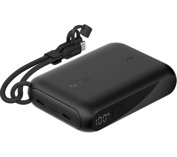 BELKIN BoostCharge 10000 mAh Portable Power Bank with Display - Black