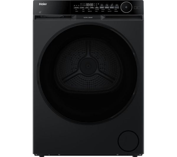 An image of HAIER X Series 9 HD100-CQ387BU1UK WiFi-enabled 10 kg Heat Pump Tumble Dryer - Black