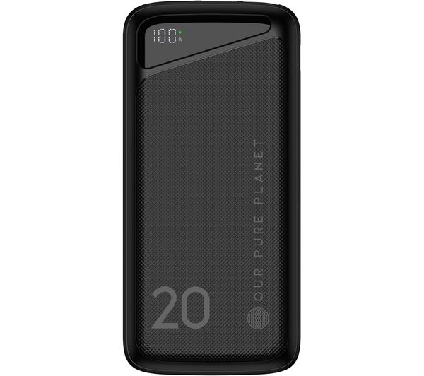 An image of OUR PURE PLANET 20000 mAh Portable Power Bank - Black