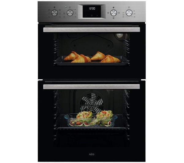 An image of AEG OU5NP20M Electric Built-in Double Oven - Stainless Steel