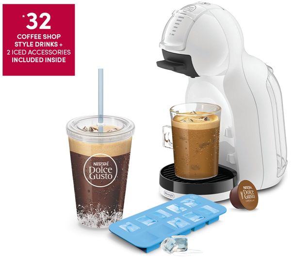 An image of DOLCE GUSTO by De’Longhi Mini Me 2 Iced Coffee Machine Bundle - White