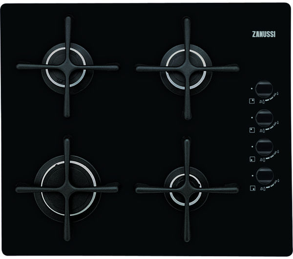 ZANUSSI ZGO63414BA Gas Hob - Black, Black