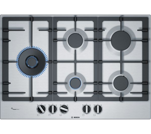 BOSCH Serie 6 PCS7A5B90 Gas Hob - Stainless Steel, Stainless Steel