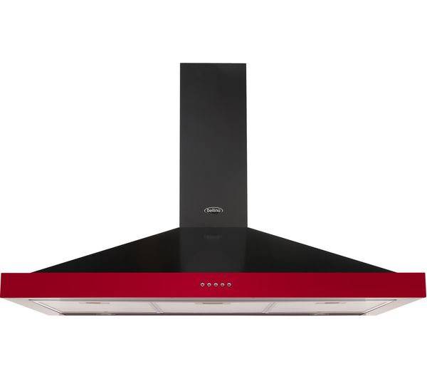BELLING Classic 100CHIM MK3 Chimney Cooker Hood - Jalapeno Red, Red