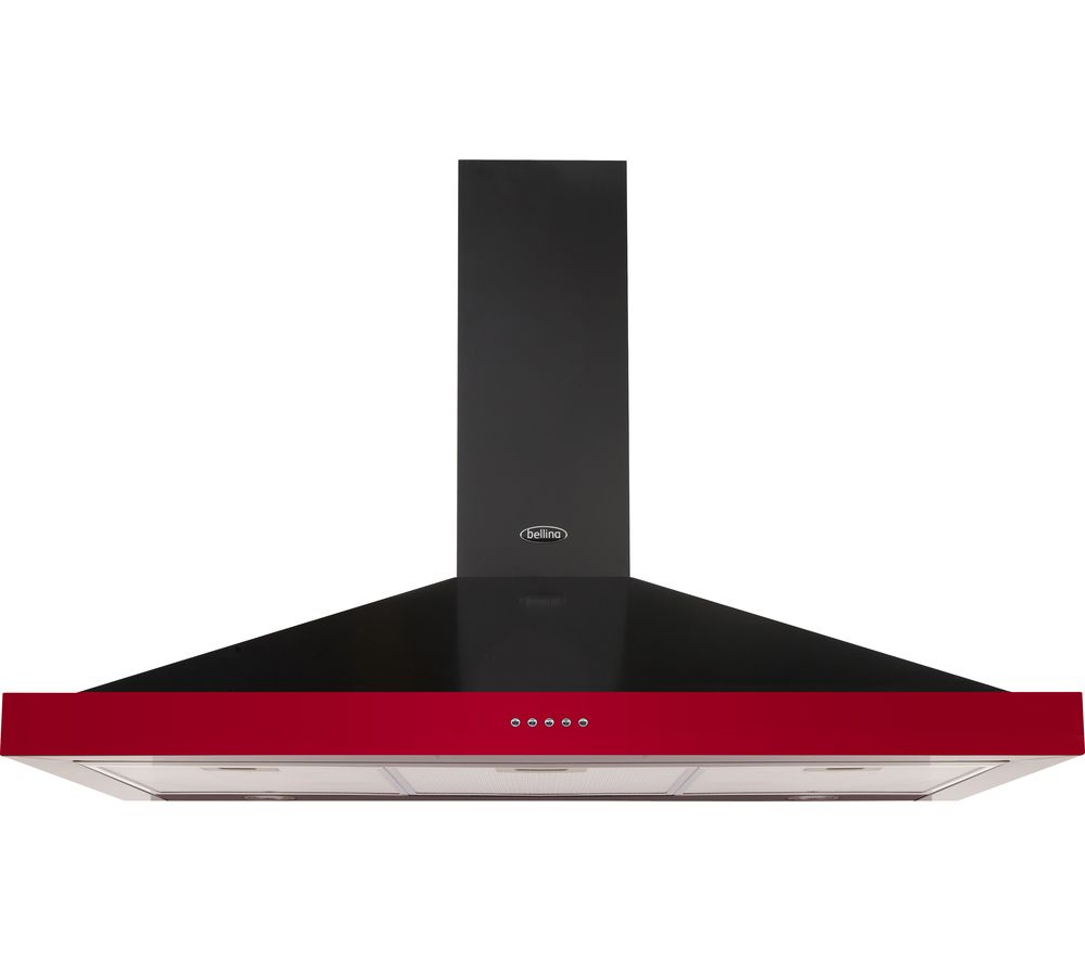 BELLING Classic 100CHIM MK3 Chimney Cooker Hood – Jalapeno Red, Red