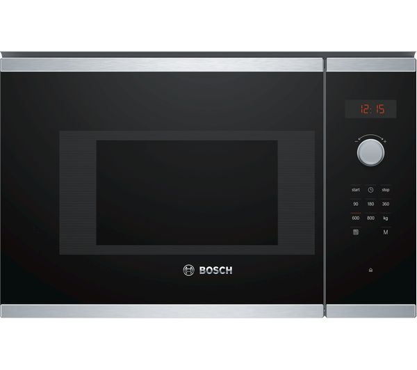 BOSCH Serie 4 BFL523MS0B Built-in Solo Microwave - Stainless Steel, Stainless Steel