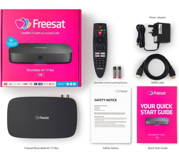 Buy Freesat Uhd 4x Smart 4k Ultra Hd Digital Tv Recorder 1 Tb Free Delivery Currys