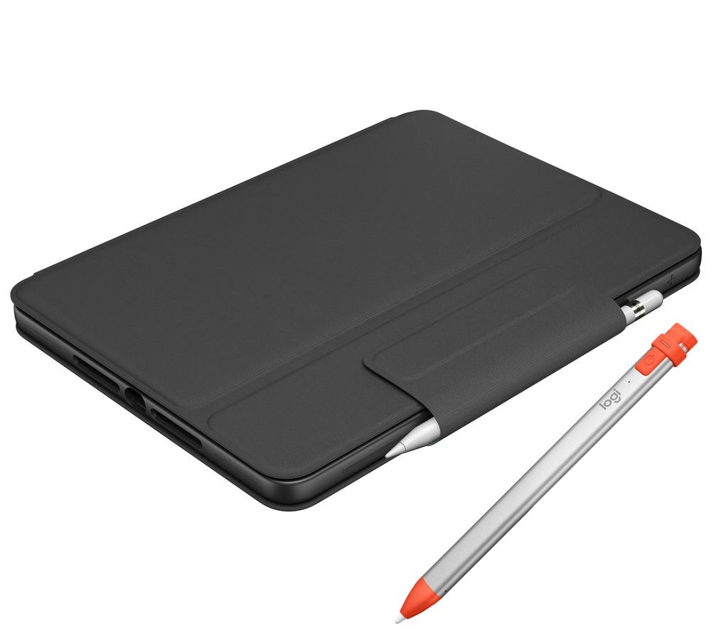 LOGITECH Rugged 10.2¬î iPad Keyboard Folio & Crayon Smart Pencil Bundle, Silver Review