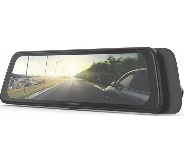 81400 ROAD ANGEL Halo View 2K Rear View Mirror Dual Dash Cam Black