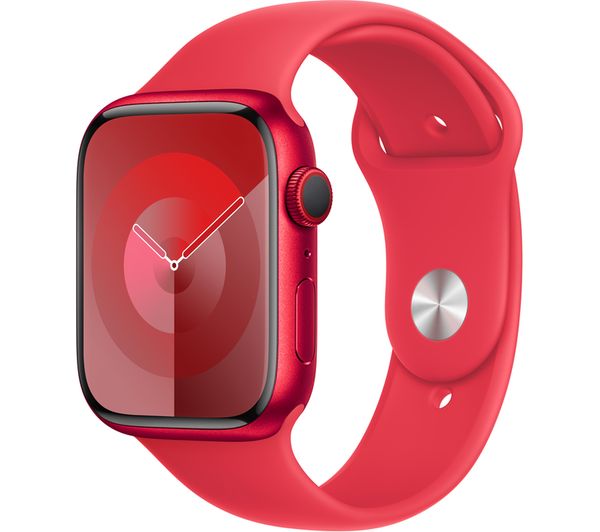 Image of APPLE Watch Series 9 Cellular - 45 mm (PRODUCT)RED Aluminium Case with (PRODUCT)RED Sport Band, M/L