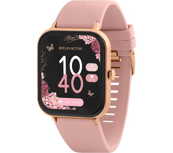 Image of REFLEX ACTIVE Series 23 Smart Watch - Rose Gold & Pink, Silicone Strap