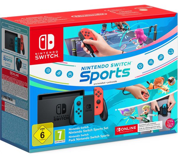 Image of NINTENDO SWITCH Red & Blue with Nintendo Switch Sports & Nintendo Online