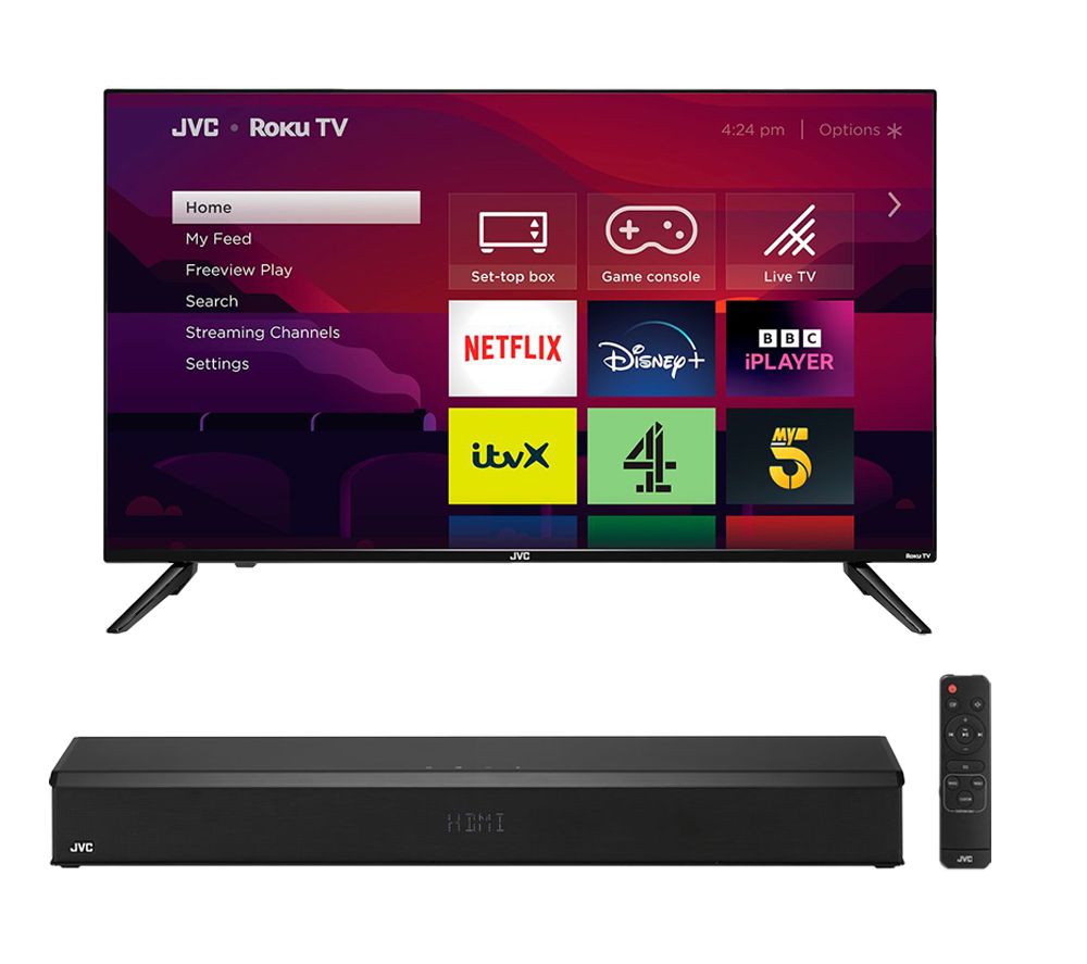 LT-40CR330 Roku TV 40" Smart Full HD HDR LED TV, TH-D131B 2.1 Sound Bar, Sandstrom Black Series S1HDM115 HDMI Cable (1 m) & LFMM16 TV Bracket Bundle