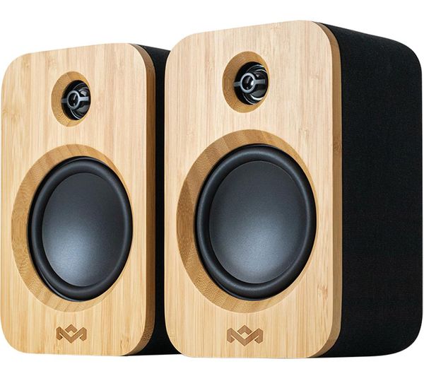 House Of Marley Get Together Duo Bluetooth Bookshelf Speakers Black Brown