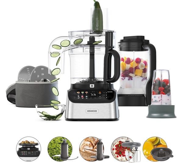 KENWOOD Multipro One Touch FDM73.850SS Food Processor - Black & Stainless Steel