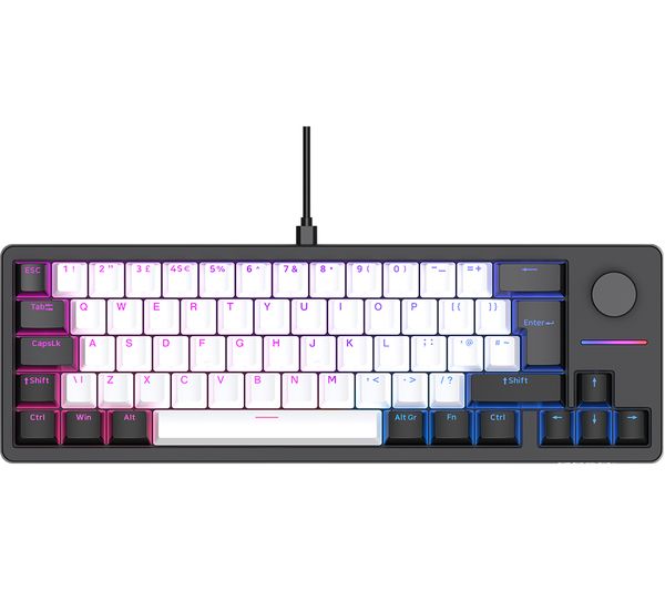 Qpad Loop 65 Model 1 Gasket Mechanical Gaming Keyboard Black White