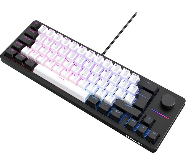 QPAD Loop 65 Model 1 Gasket Mechanical Gaming Keyboard - Black & White ...