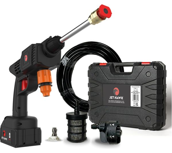 JET HAWK Portable Cordless Pressure Washer - 15 bar