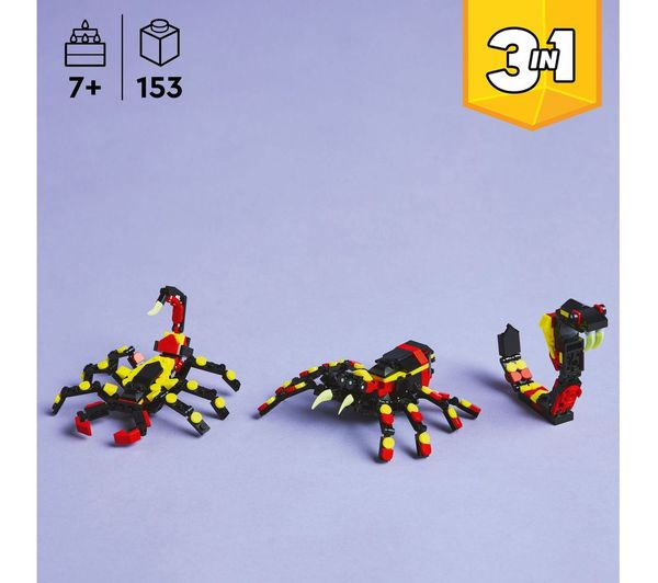 LEGO Creator 31159 3-in-1 Wild Animals: Surprising Spider Set - 31159 ...