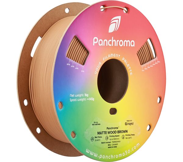 An image of POLYMAKER Panchroma 3D Printing Filament - Wood Brown