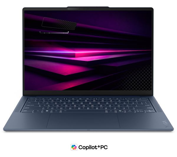 An image of LENOVO Yoga Slim 7 14" Refurbished Laptop, Copilot+ PC - Snapdragon X2 Plus, 512 GB SSD, Cosmic Blue (Excellent Condition)