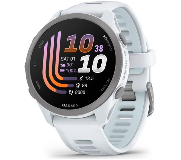 An image of GARMIN Forerunner 170 Sports Watch - Whitestone & Cloud Blue, 43 mm