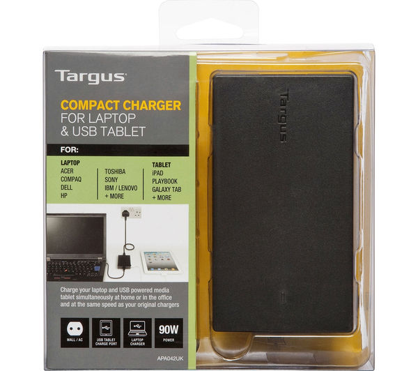 APA042UK52 TARGUS AC Compact Universal USB Laptop & Tablet Charger