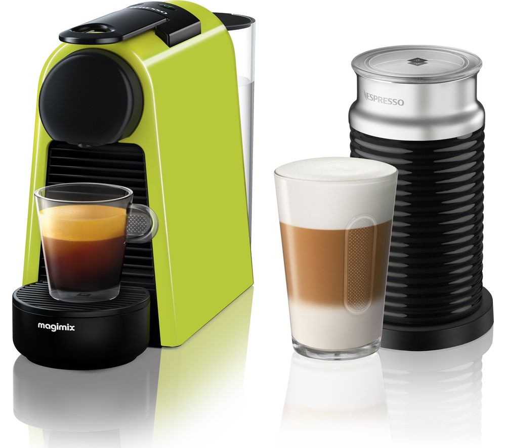 NESPRESSO by Magimix Essenza Mini Coffee Machine with Aeroccino – Lime Green, Lime