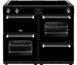 BELLING Kensington 100Ei Electric Induction Range Cooker - Black & Chrome