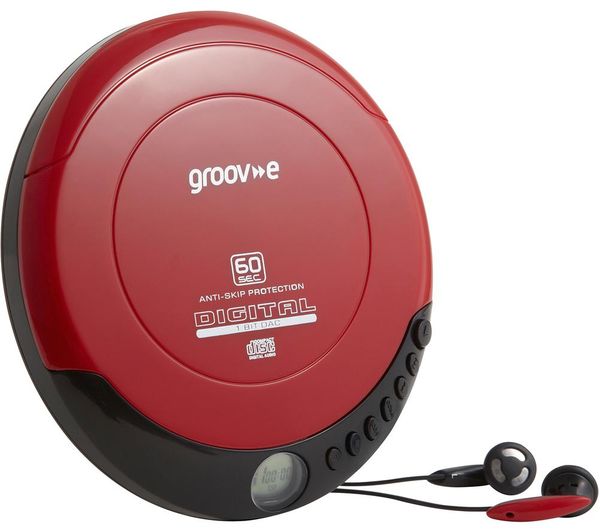 Retro GV-PS110-RD Personal CD Player - Red
