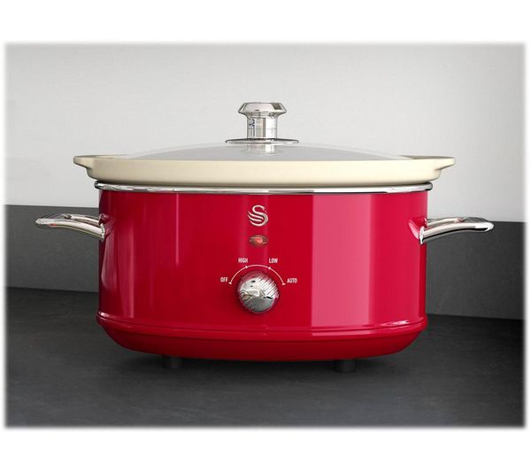 Buy Swan Retro Sf17021 Slow Cooker Red Free Delivery Currys 2952