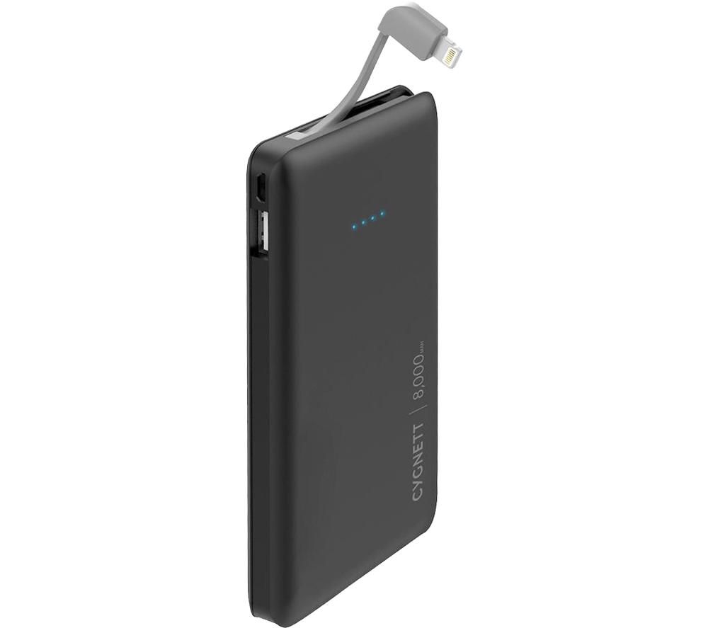 CYGNETT ChargeUp Pocket Apple Portable Power Bank - Black, Black