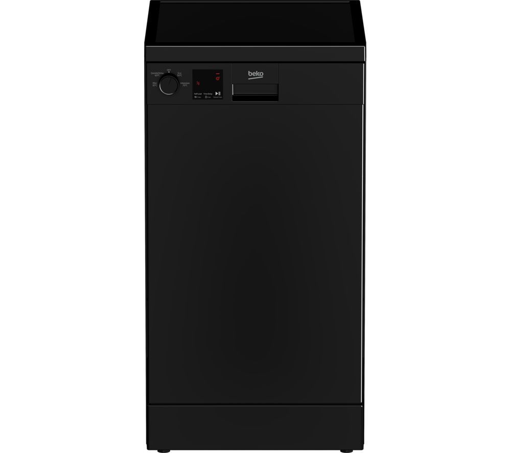 BEKO DVS04020B Slimline Dishwasher - Black, Black